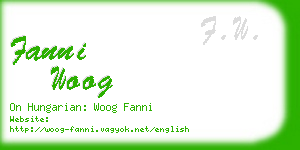 fanni woog business card